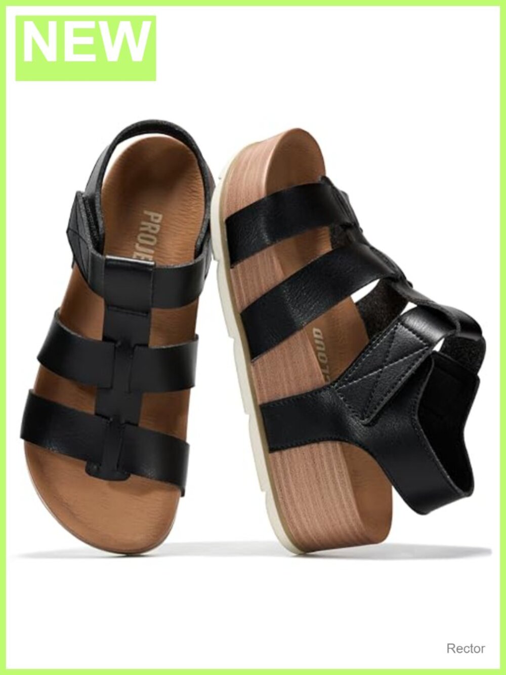Womens Platform Wedge Sandals Strappy Adjustable Water Resistant Comfort